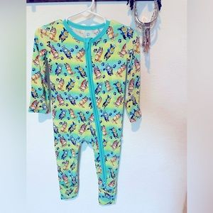 Little Snuggles Bluey Convertible Romper Size 6-9 Month EUC